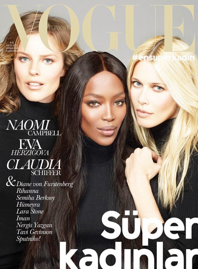 Supermodelki Lat 90 W Vogue Turkey Eva Naomi Claudia Edit